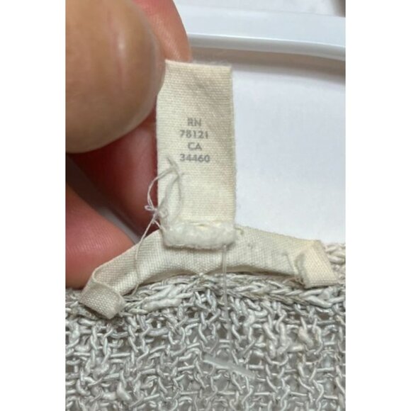 Eileen Fisher Pebble Beige Mélange Half-Sleeve V-Neck Tunic Linen Blend XL - Picture 8 of 10